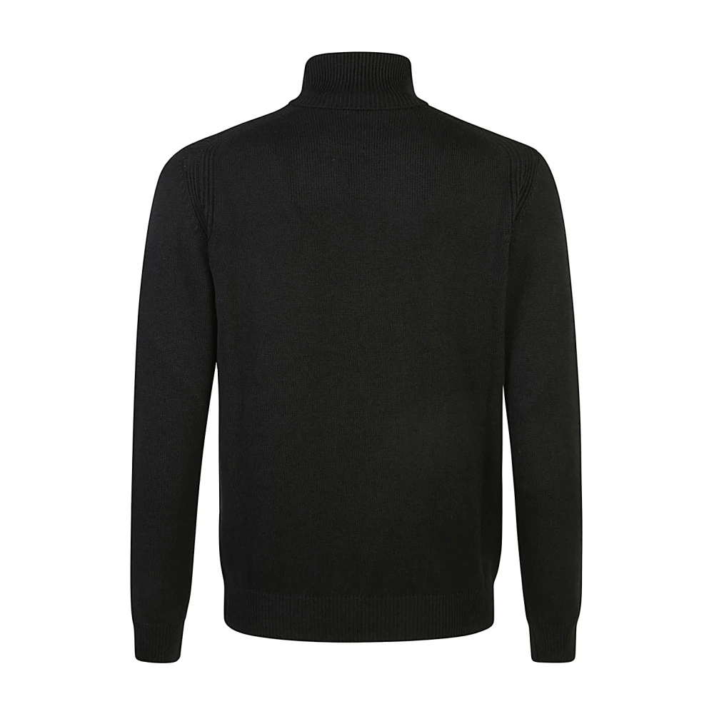 Roberto Collina Zwarte Coltrui Gebreide Sweater Aw24 Black Heren