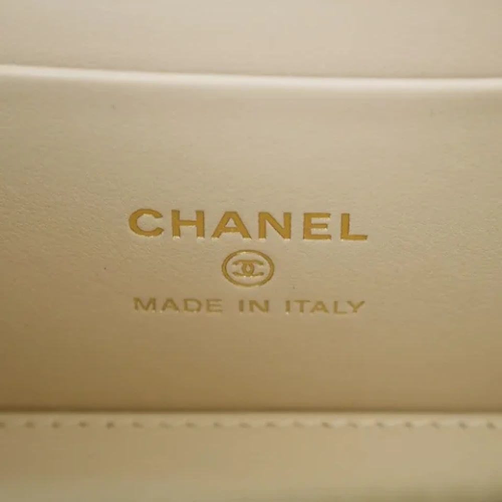 Chanel Vintage Pre-owned Leather chanel-bags Beige Dames