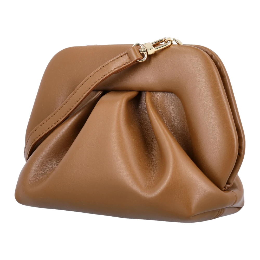THEMOIRè Karamel Vegan Stof Clutch Handtas Brown Dames
