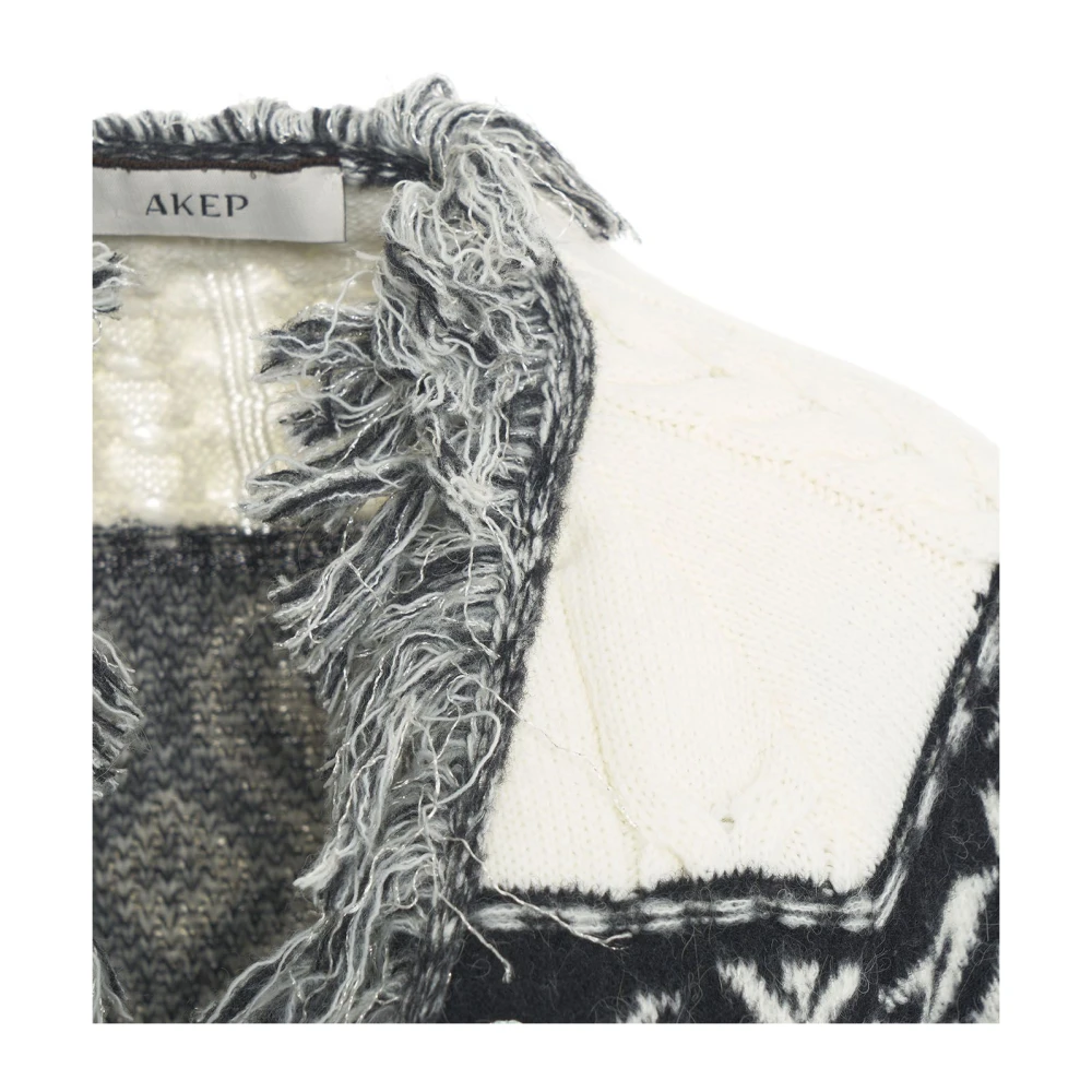 Akep Witte Gebreide Kleding Aw24 Handwas Beige Dames