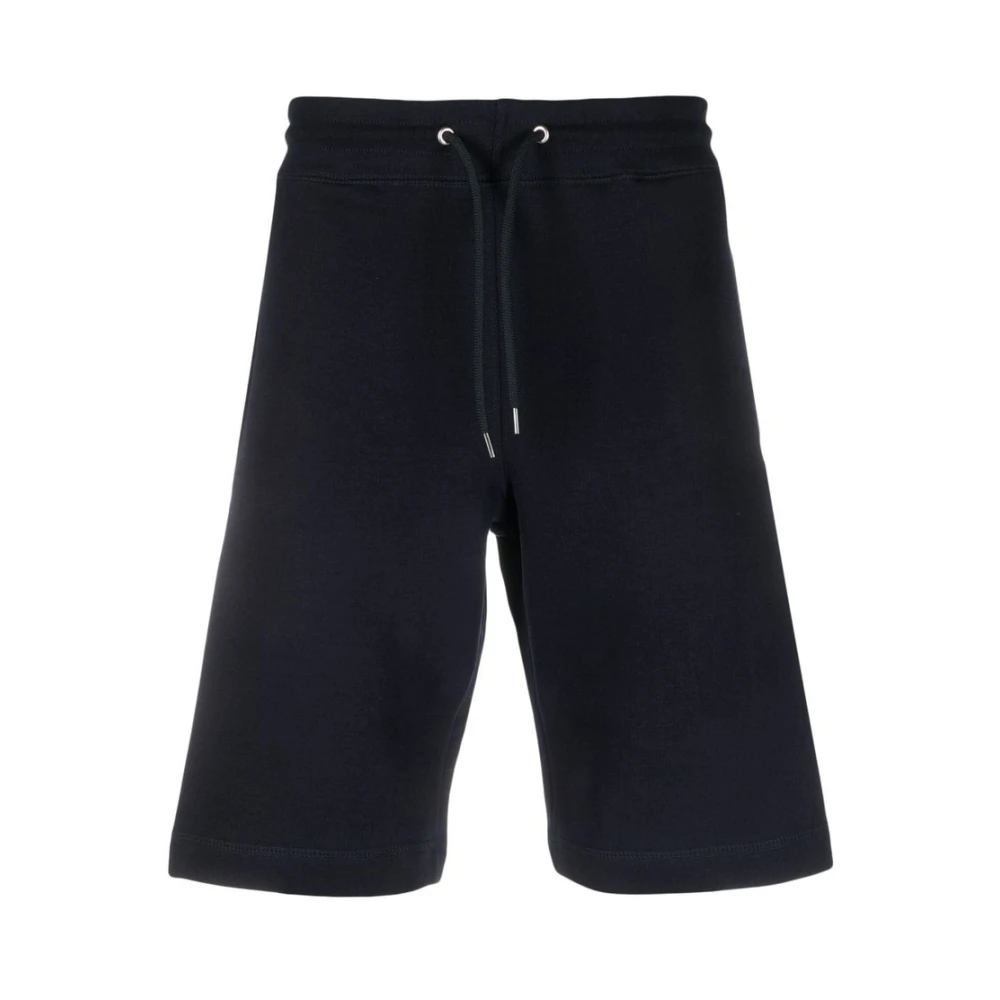 PS By Paul Smith Navy Blauwe Zebra-Patch Track Shorts Blue Heren