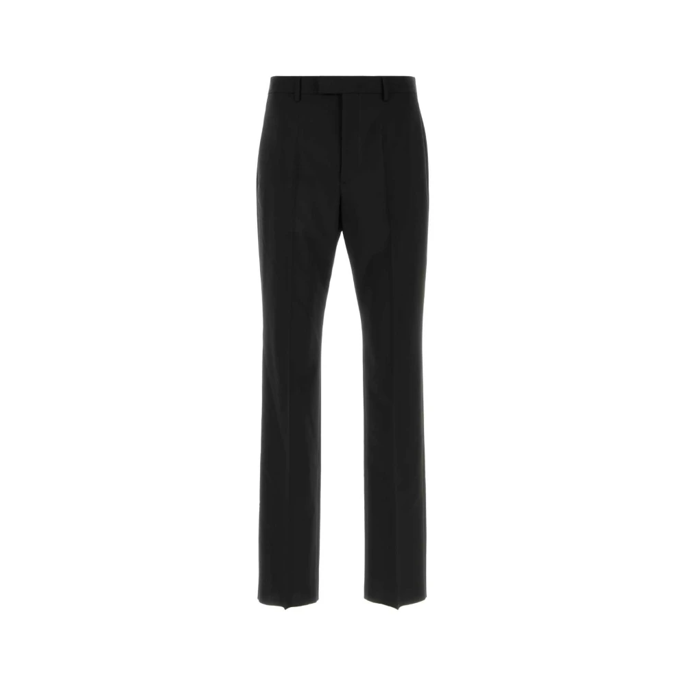 Valentino Garavani Men's Black Suit Trousers, L, Wool Blend Pant