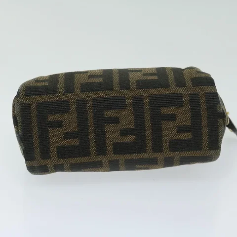 Fendi Vintage Pre-owned Canvas pouches Brown Dames