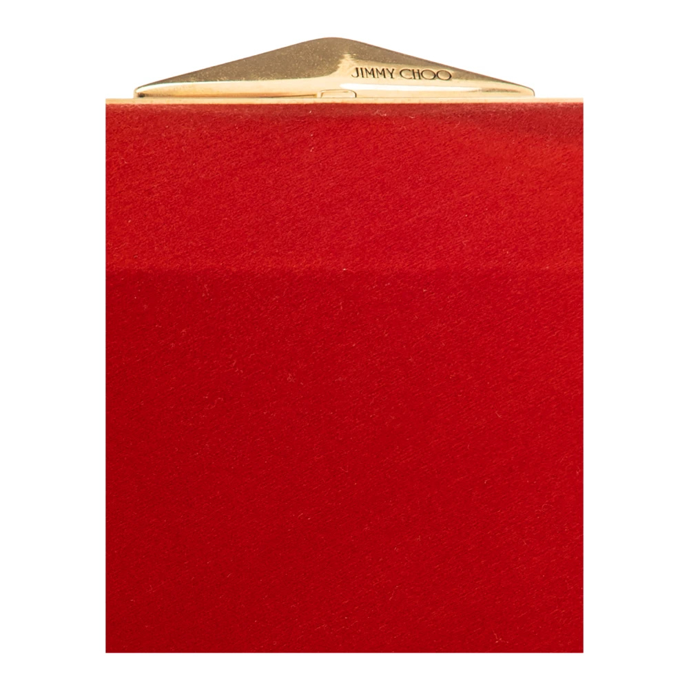 Jimmy Choo Diamond Box Clutch Tas Red Dames