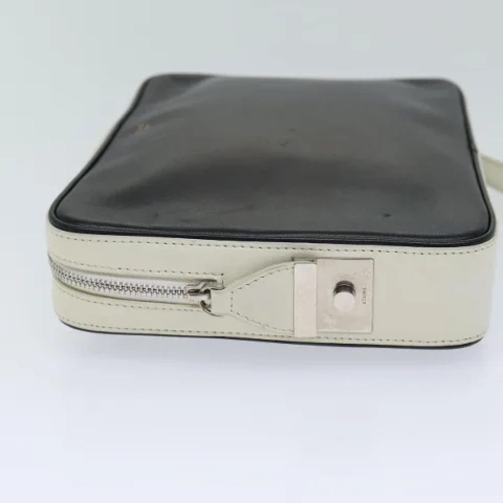 Celine Vintage Pre-owned Leather clutches Black Dames