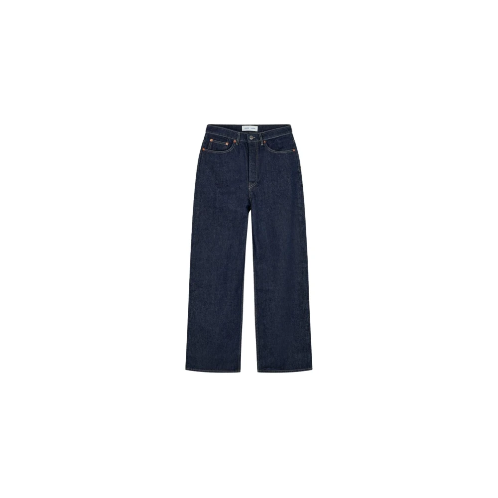 Samsøe Wijdvallende Donkere Denim Jeans Blue Dames