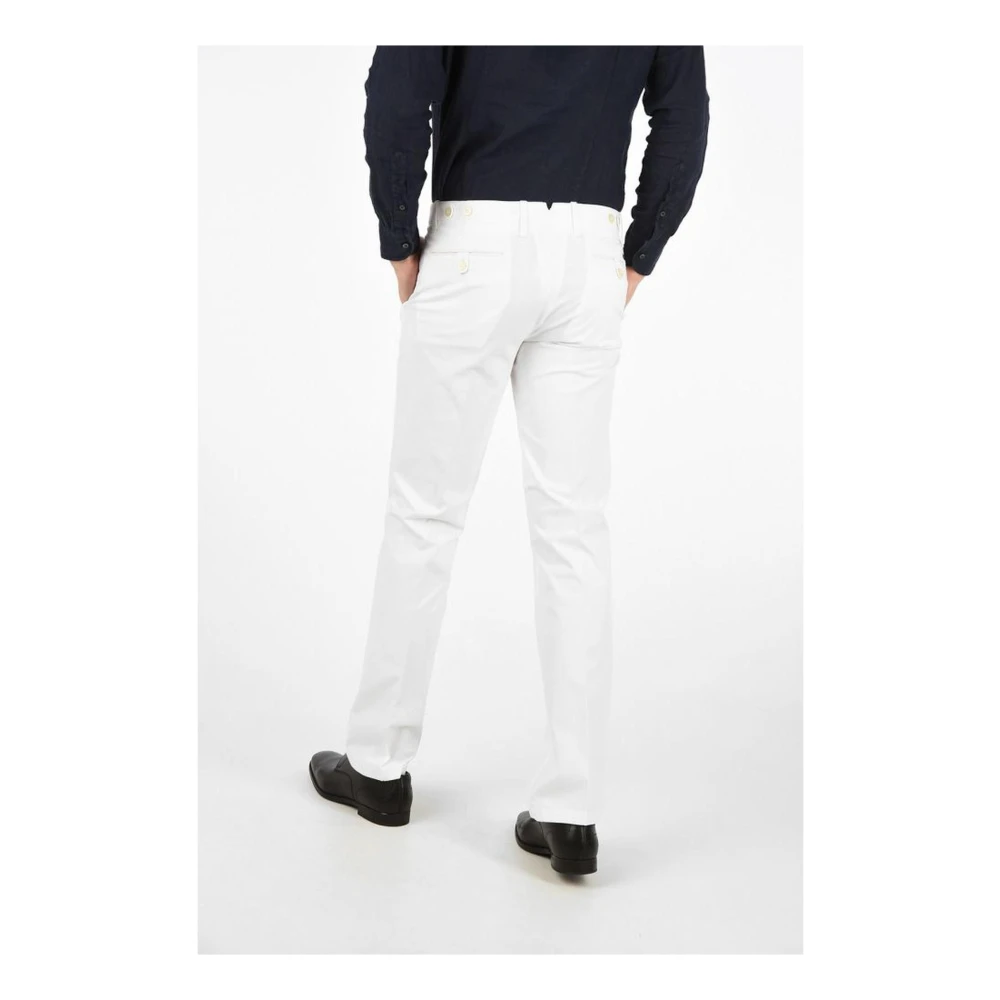 Corneliani Witte Chino Broek Klassieke Stijl White Heren