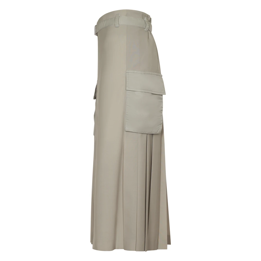 Sacai Beige Geplooide Rok Beige Dames