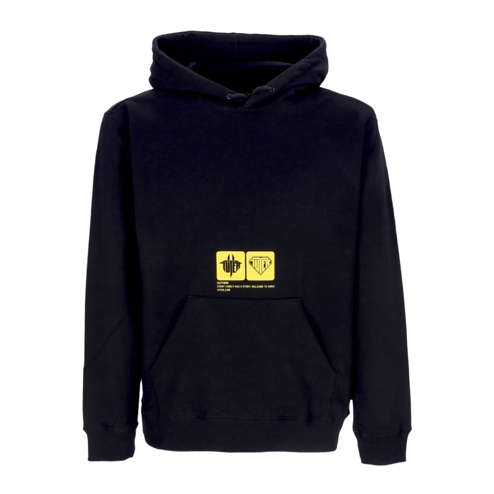 Iuter Zwarte Lichtgewicht Hoodie Black Heren