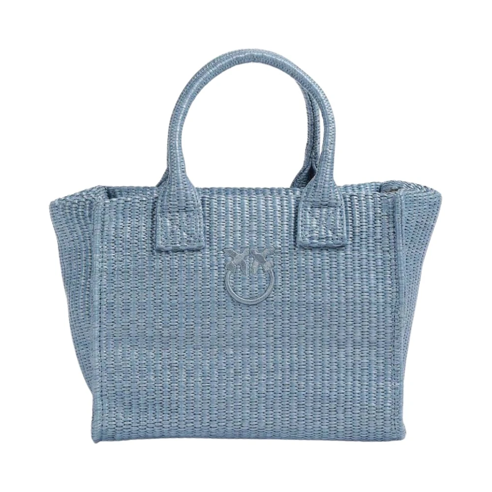 Pinko Women's Blue Shopping Bags, One Size, Beach Shopper Mini