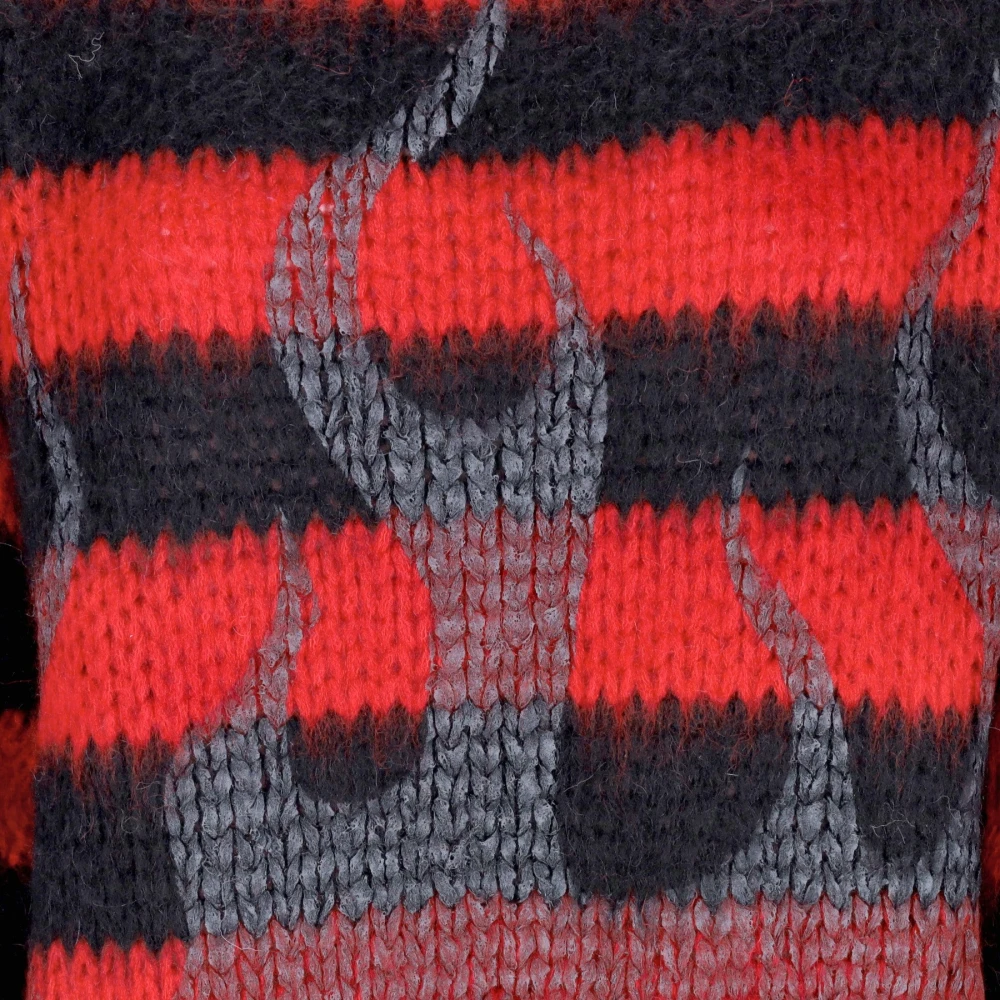 Vision OF Super Vlammen Oversize Crew Neck Sweater Red Dames