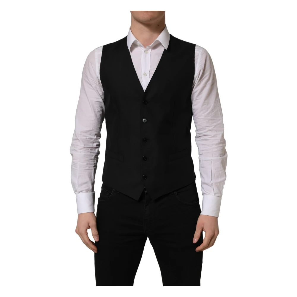 Dolce & Gabbana Uomo Nero - Gilet Monopetto - Suits - L