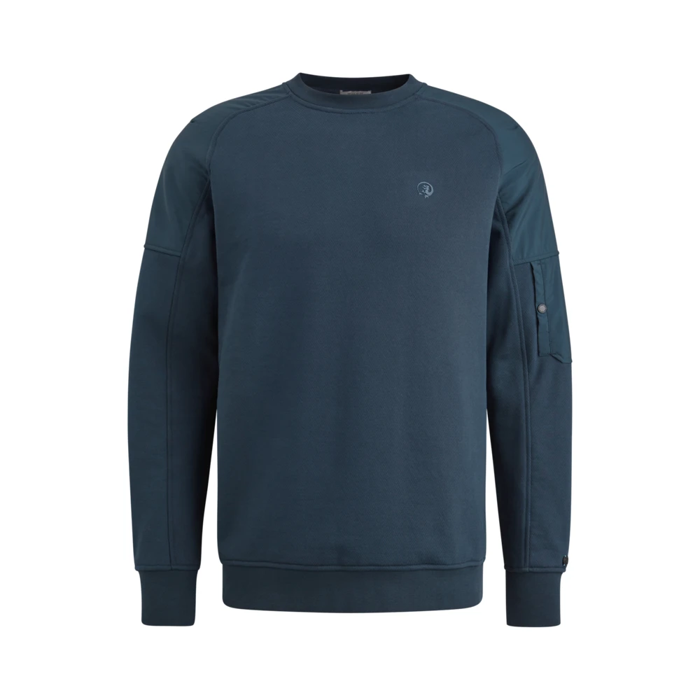 Cast Iron Terry Sweatshirt Regular Fit Blue Heren