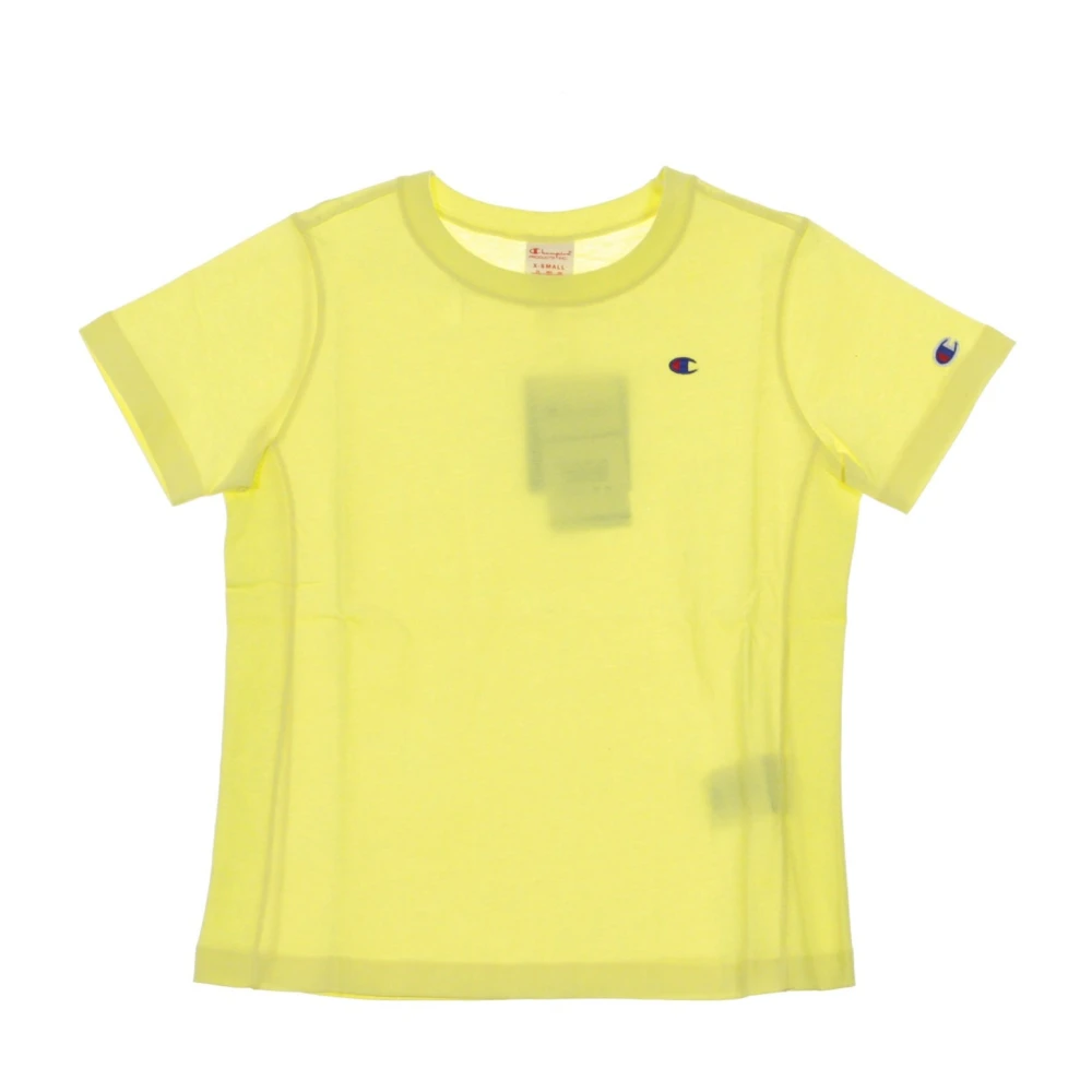 Champion Lichtgele Crewneck Tee voor Vrouwen Yellow Dames