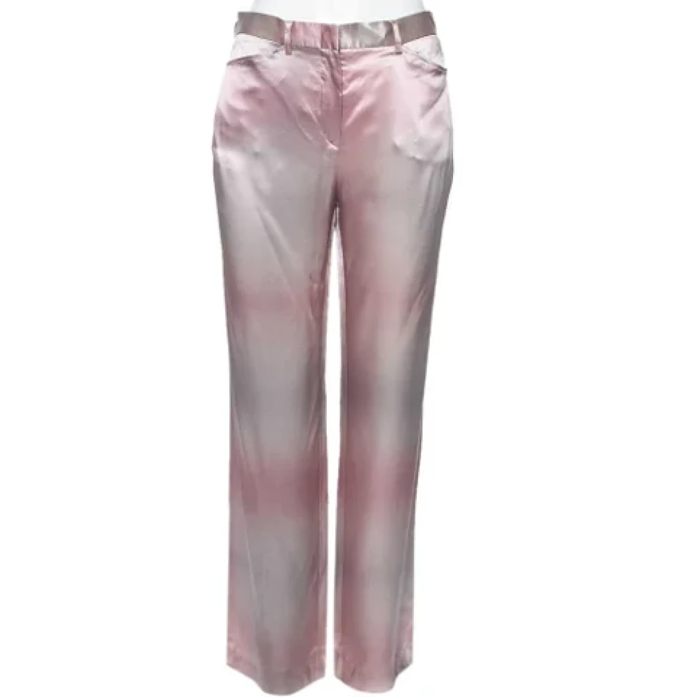 Armani Pre-owned Silk bottoms Pink Dames