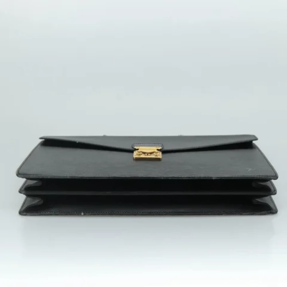 Louis Vuitton Vintage Pre-owned Leather briefcases Black Dames