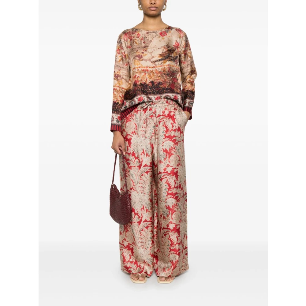 Pierre-Louis Mascia Grafische Print Top met Ronde Hals Multicolor Dames