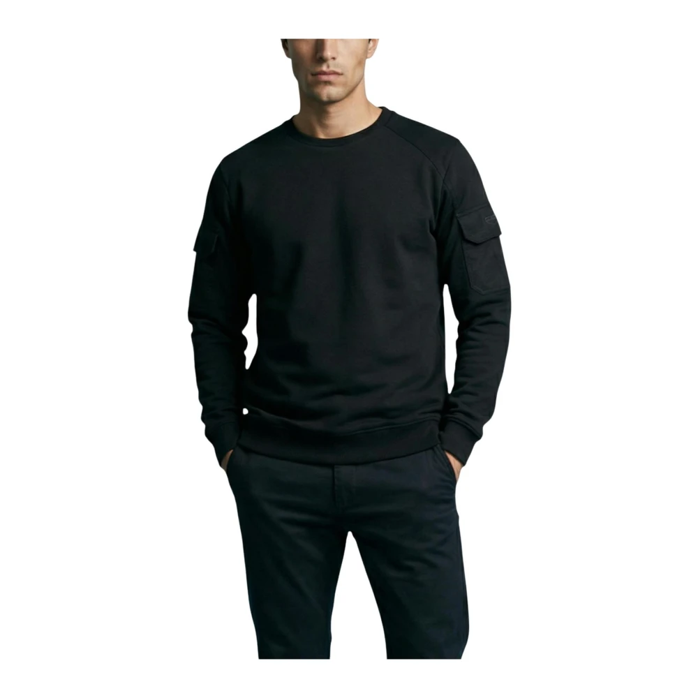 Antony Morato Men's Black Sweatshirts, 2XL, Regular-Fit Crew Neck Sweatshirt