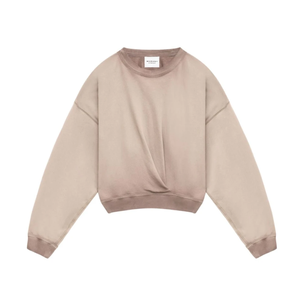 Isabel Marant Étoile Beige Katoenen Sweatshirt met Ruches Beige Dames