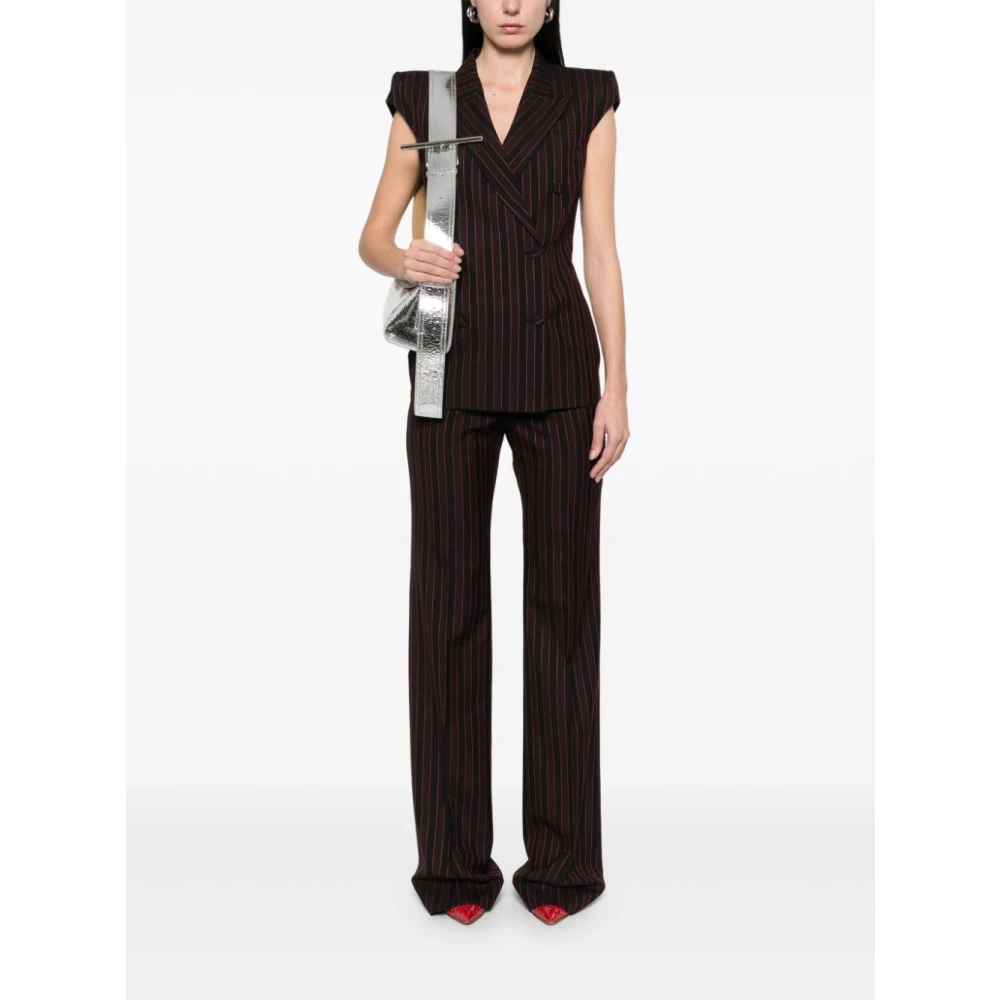 alexander mcqueen Elegante buitenkleding in zwart en bordeaux Red Dames