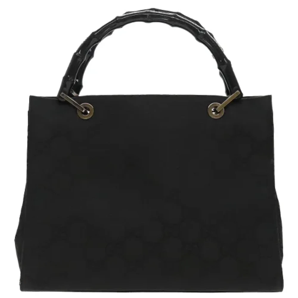 Gucci Vintage Pre-owned Canvas handbags Black Dames