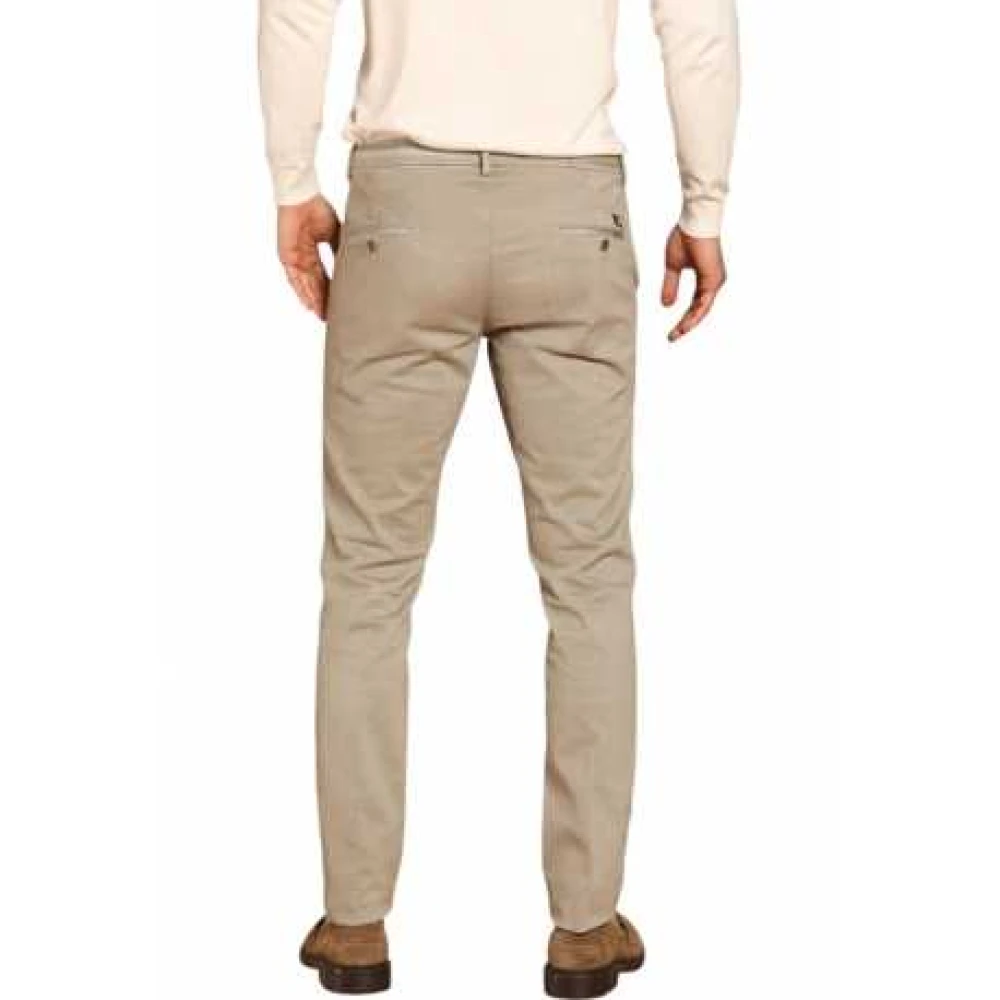 Mason's Beige Gestreepte Torino Winter Chino's Beige Heren