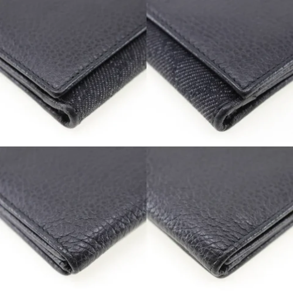 Gucci Vintage Pre-owned Leather wallets Black Dames
