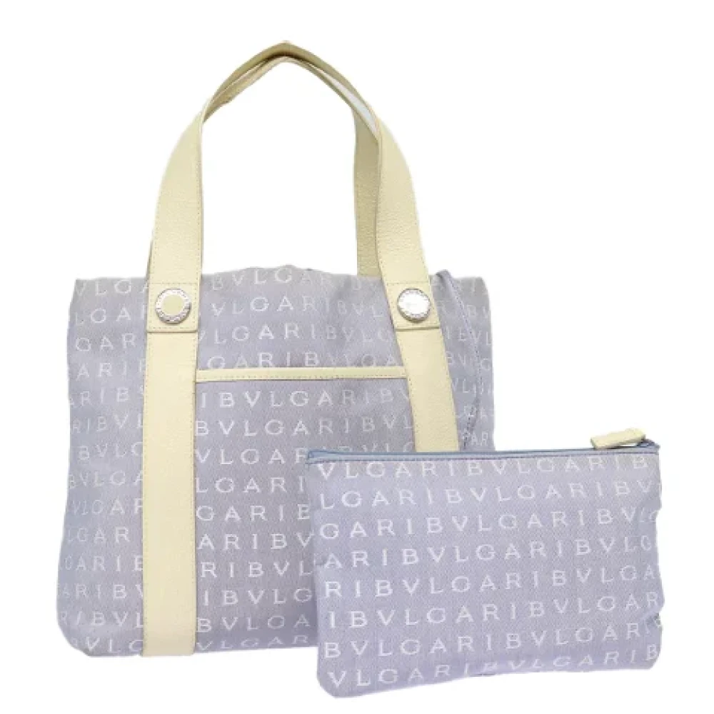 Bvlgari Vintage Pre-owned Canvas totes Blue Dames