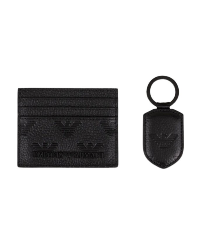 porte-cartes-et-porte-cles-en-cuir-avec-aigle-gaufre