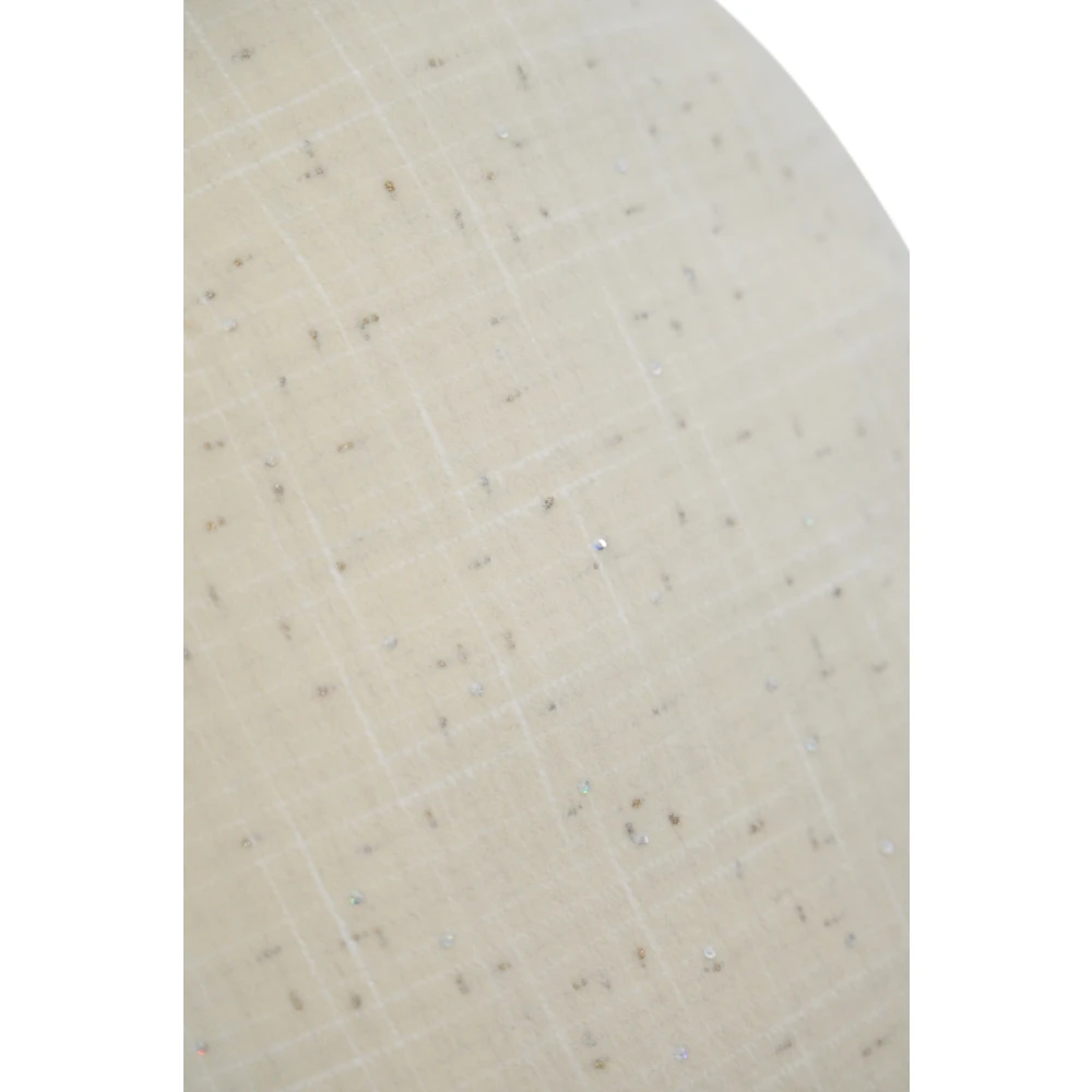 MC2 Saint Barth Wollen Tweed Mini Rok Lurex Details Beige Dames