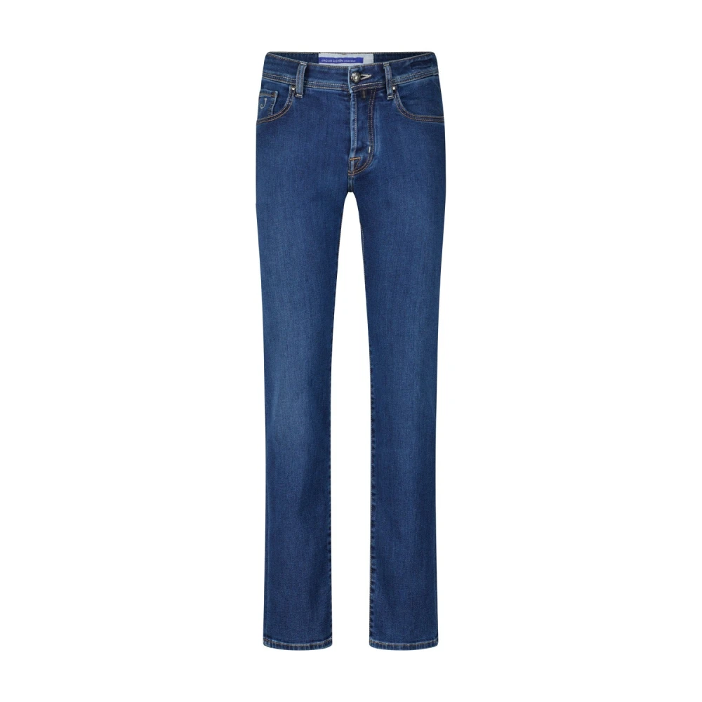 Jacob Cohën Slim Fit Jeans med broderade fickor Blue, Herr