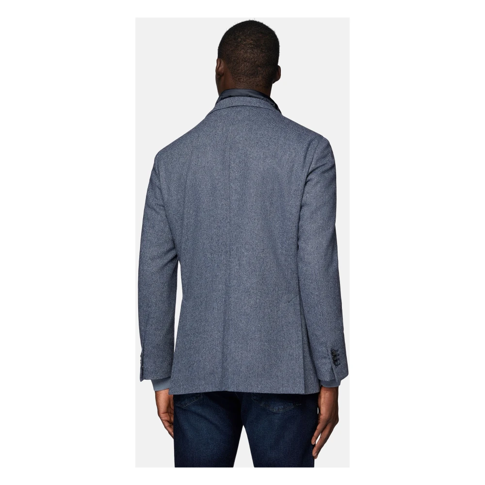 Boggi Milano Micro Fancy Wol Afneembare Bij Blazer Gray Heren