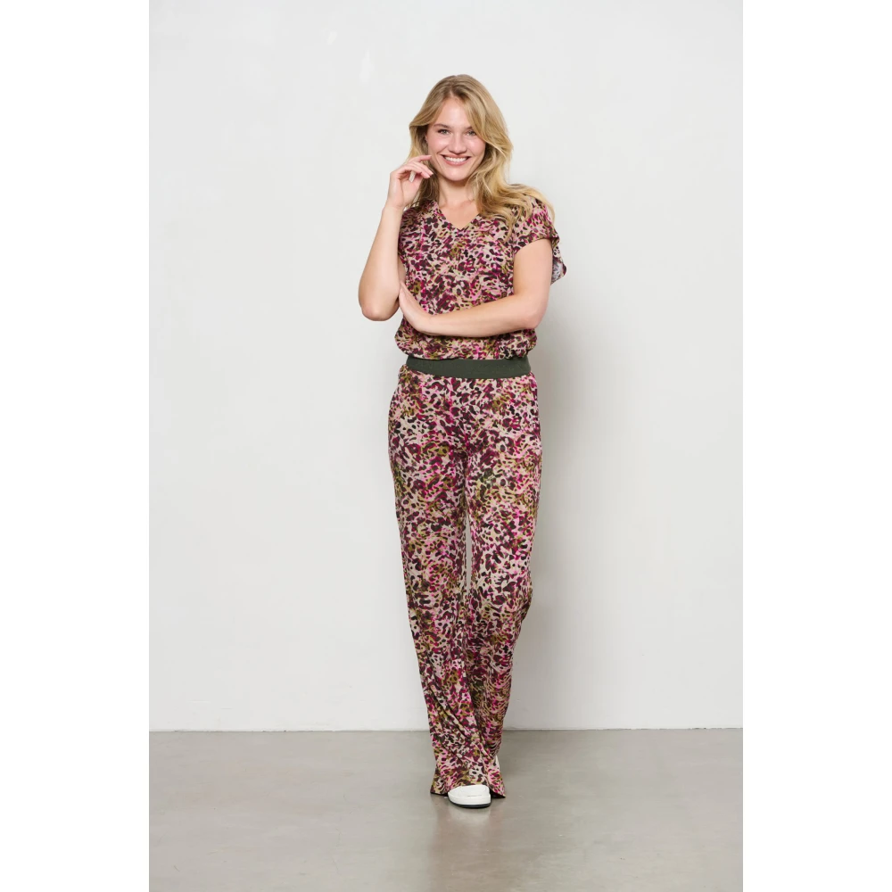&Co Woman Bloes met lange mouwen en V-hals Multicolor Dames