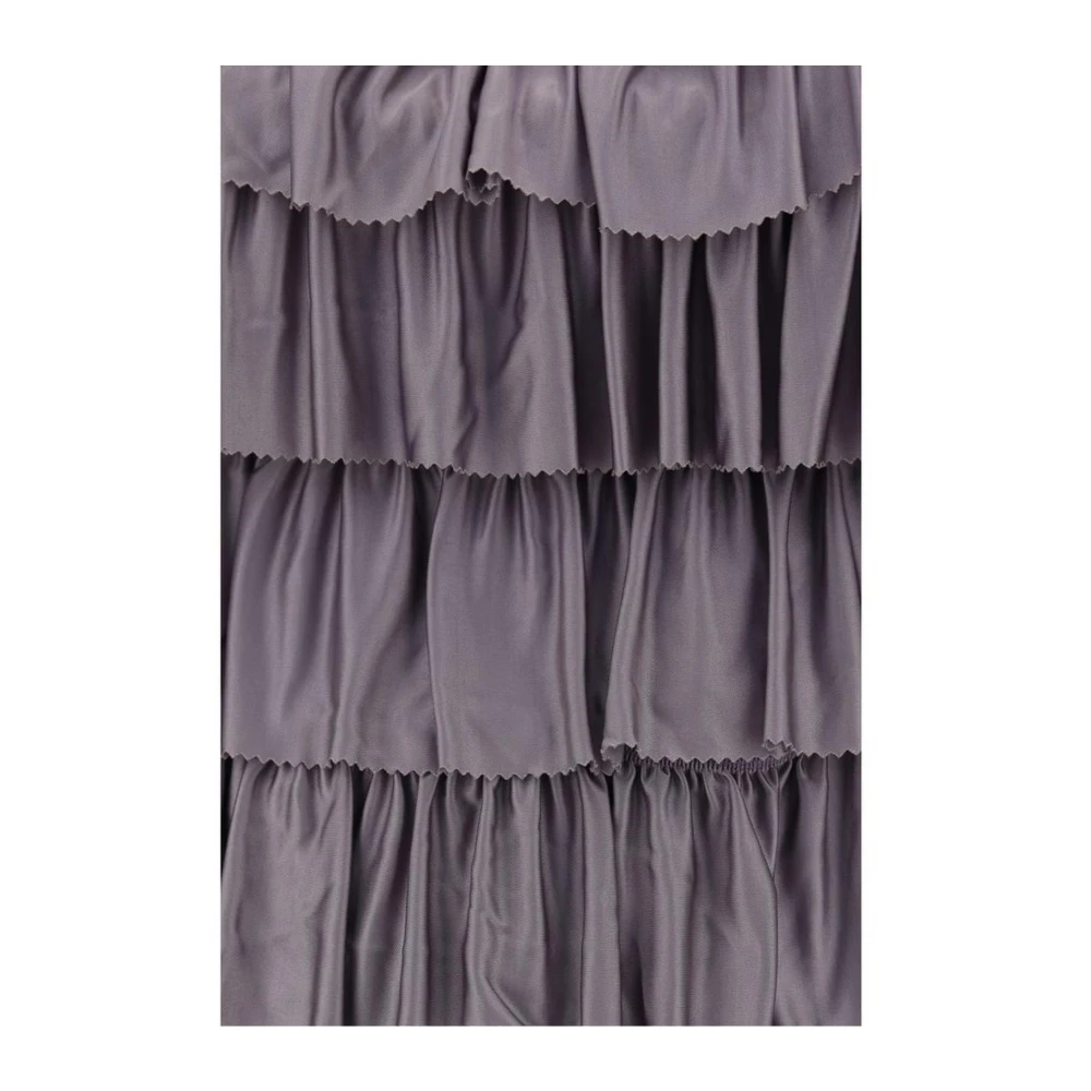 Tom Ford Ruche Jersey Mini Jurk Diepe Halslijn Purple Dames