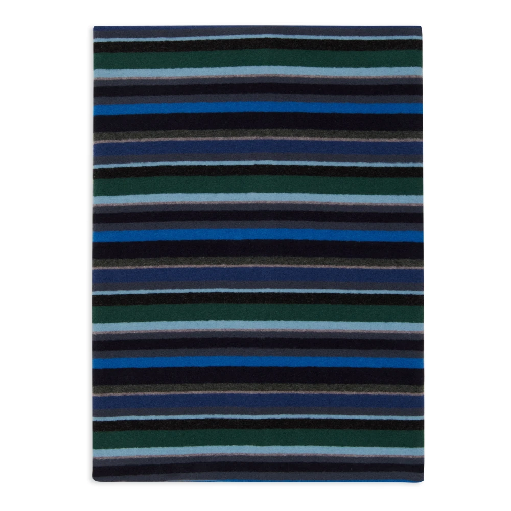 Gallo Blå Fleece Halsvärmare med Multifärgade Ränder Multicolor, Unisex