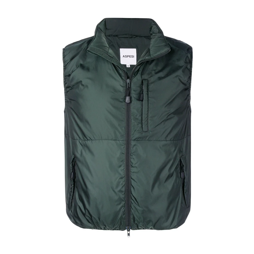 Aspesi Gewatteerd Gilet Vest Green Heren