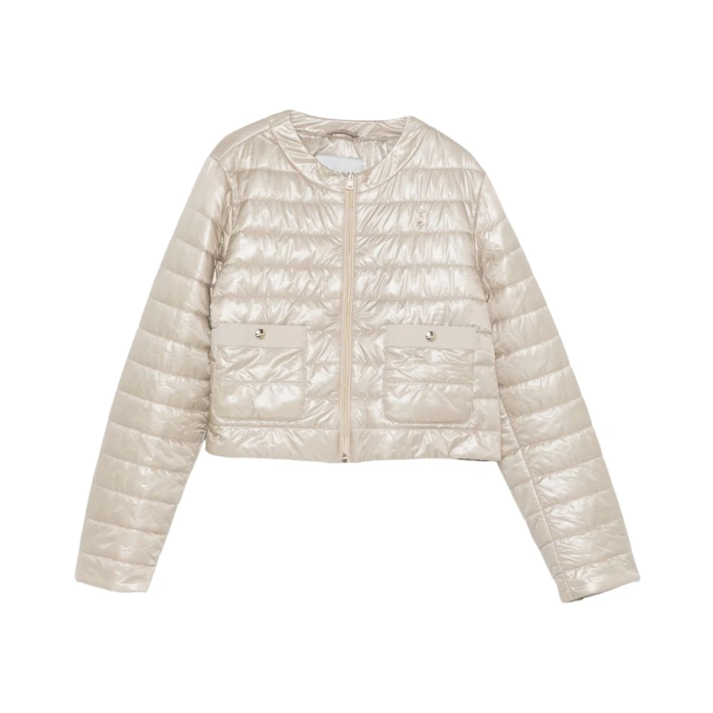 Herno Unisex Beige Crew-Neck Jacket In Nylon Ultralight