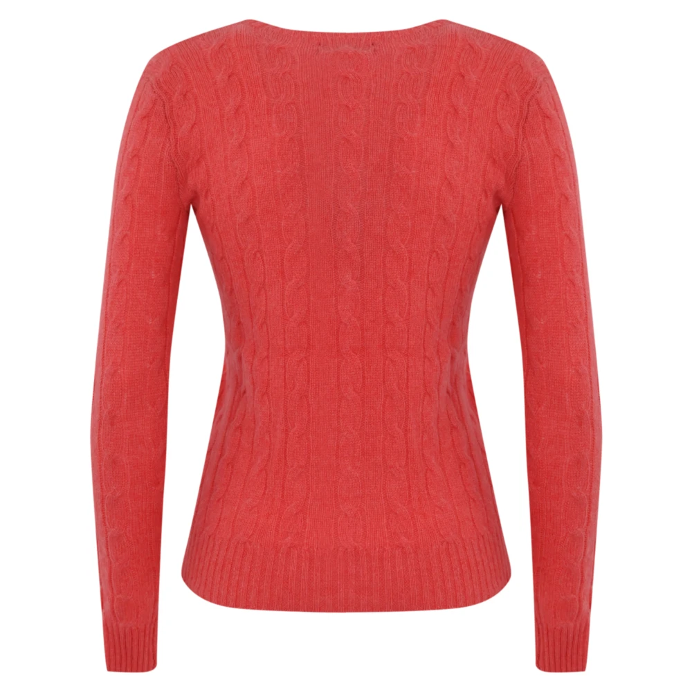 Polo Ralph Lauren Rode Gebreide Trui Slim Fit Red Dames