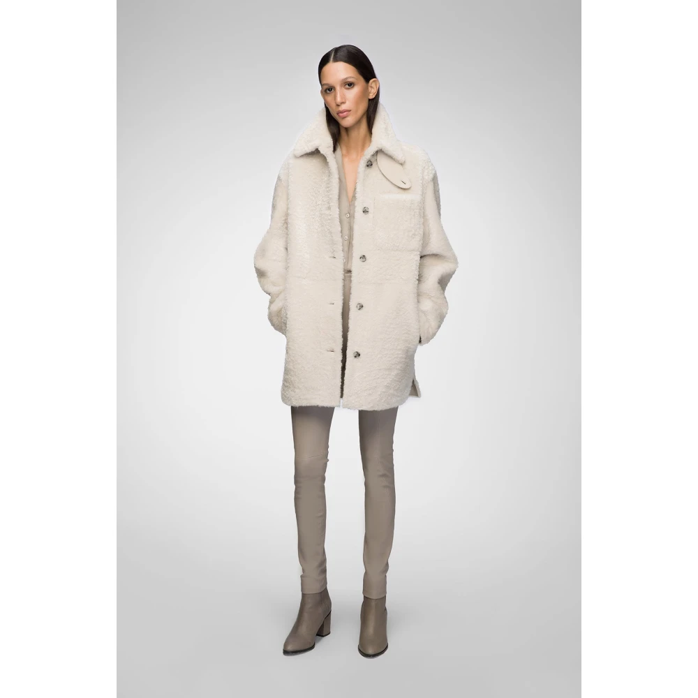 VSP Yuki Crème Shearling Jas Beige Dames