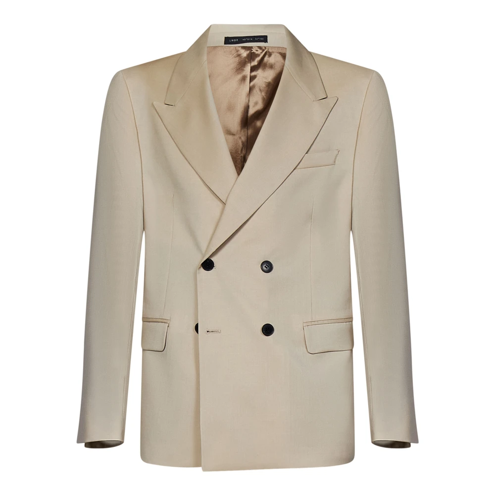 Low Brand Double Breasted Suits Beige Heren
