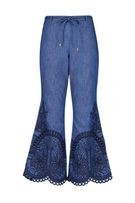 Coco Embroidered Denim Pant