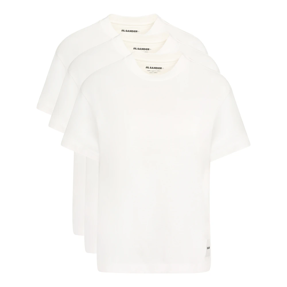 Jil Sander Set van drie katoenen T-shirts White Dames