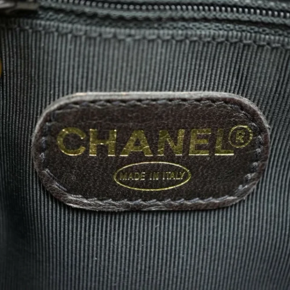 Chanel Vintage Pre-owned Leather shoppers Black Dames