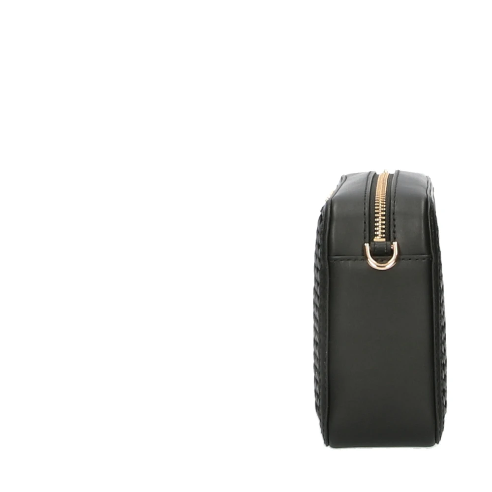 Michael Kors Zwarte leren schoudertas met rits Black Dames