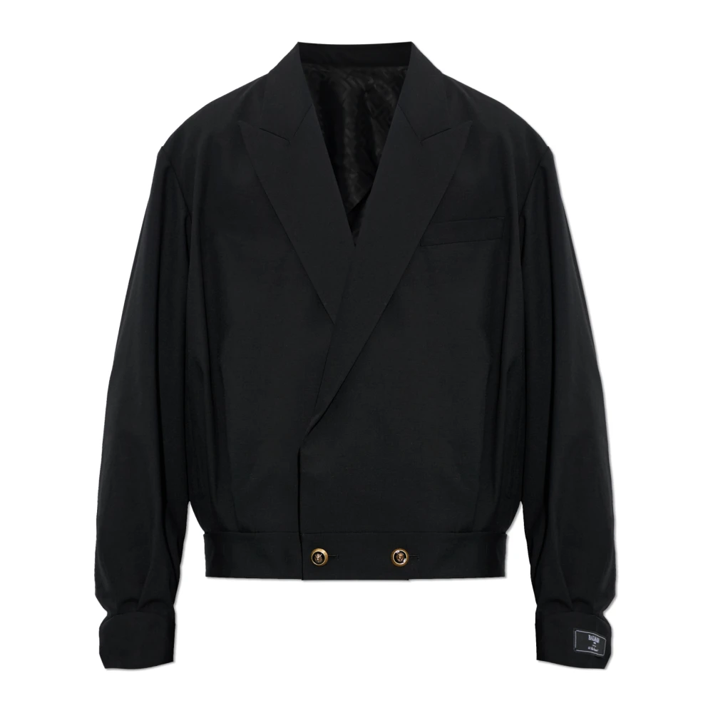 Balmain Uomo Nero Giacca A 2 Bottoni In Lana - Immagine 2
