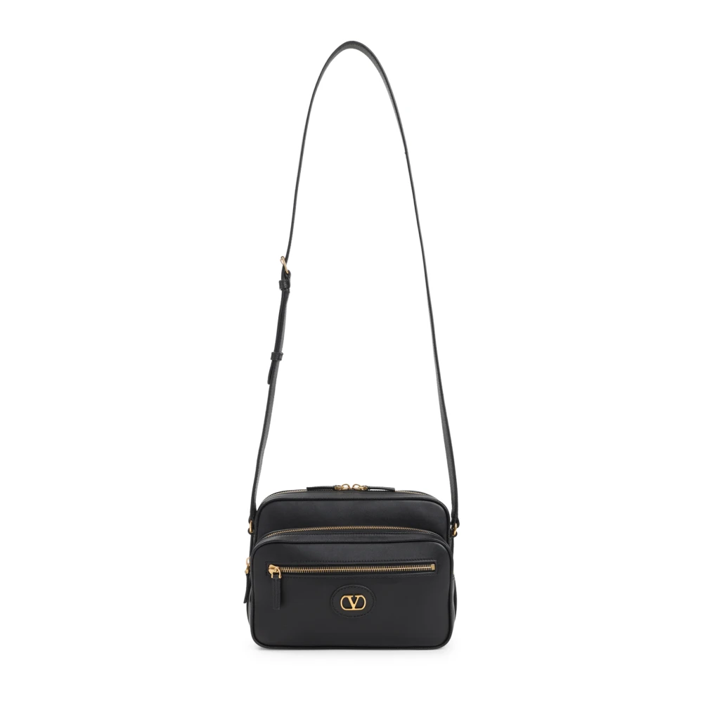 Valentino Garavani Cross Body Bags, Male, One Size, Antibes Calfskin Shoulder Bag Black