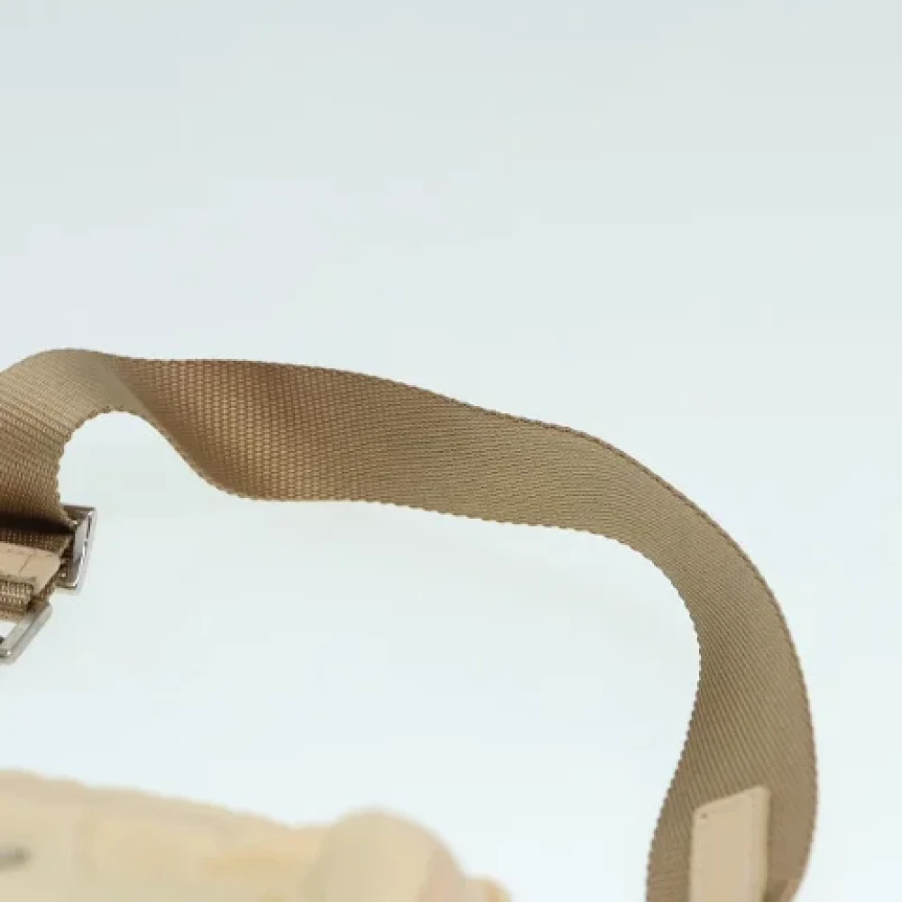 Prada Vintage Pre-owned Nylon prada-bags Beige Dames