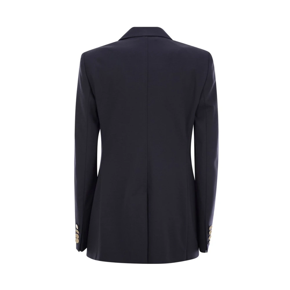 Max Mara Studio Dubbelrijige blazer in Blauw Blue Dames