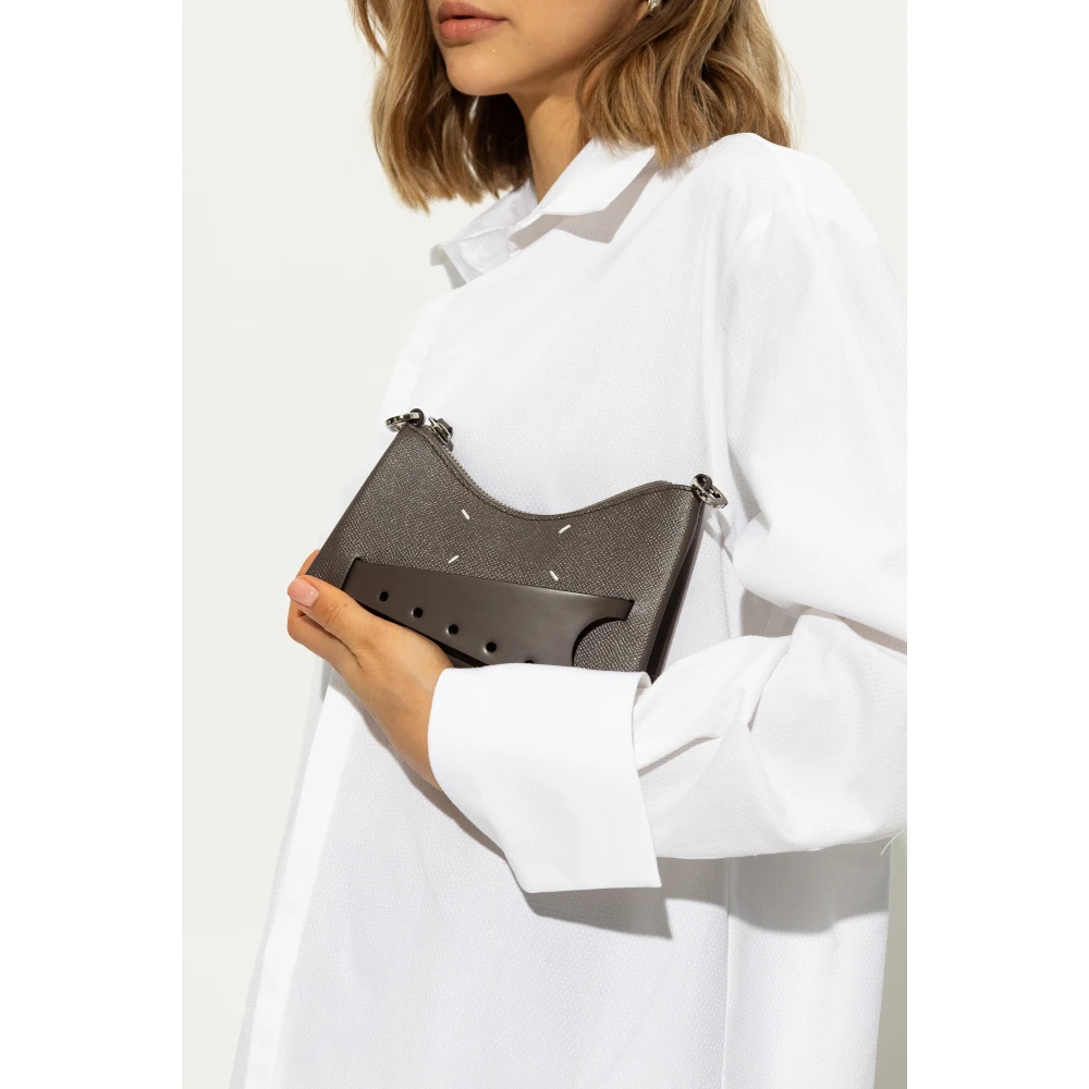Maison Margiela Schoudertas Snatched Micro Brown Unisex