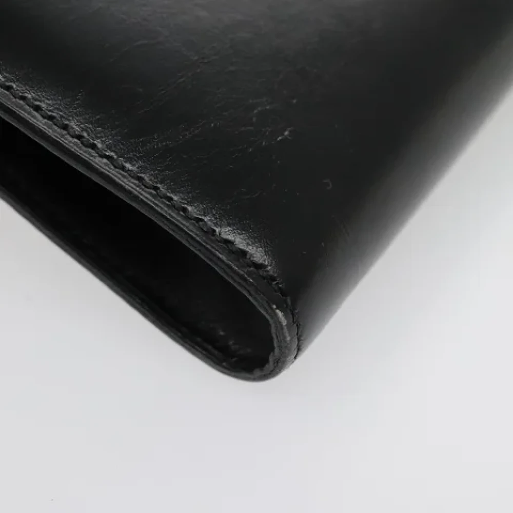 Hermès Vintage Pre-owned Leather clutches Black Dames